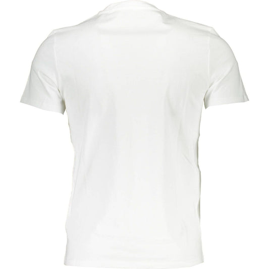 Guess Jeans Sleek Slim Fit White Tee with Logo Print sleek-slim-fit-white-tee-with-logo-print
