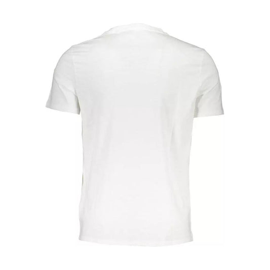 Guess Jeans | Chic Embroidered Pocket Tee in Pure White| McRichard Designer Brands   