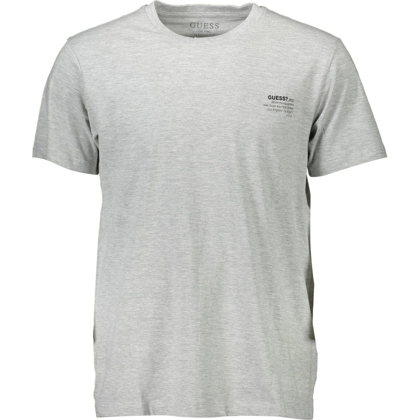 Guess Jeans Classic Gray Crew Neck Logo Tee classic-gray-crew-neck-logo-tee