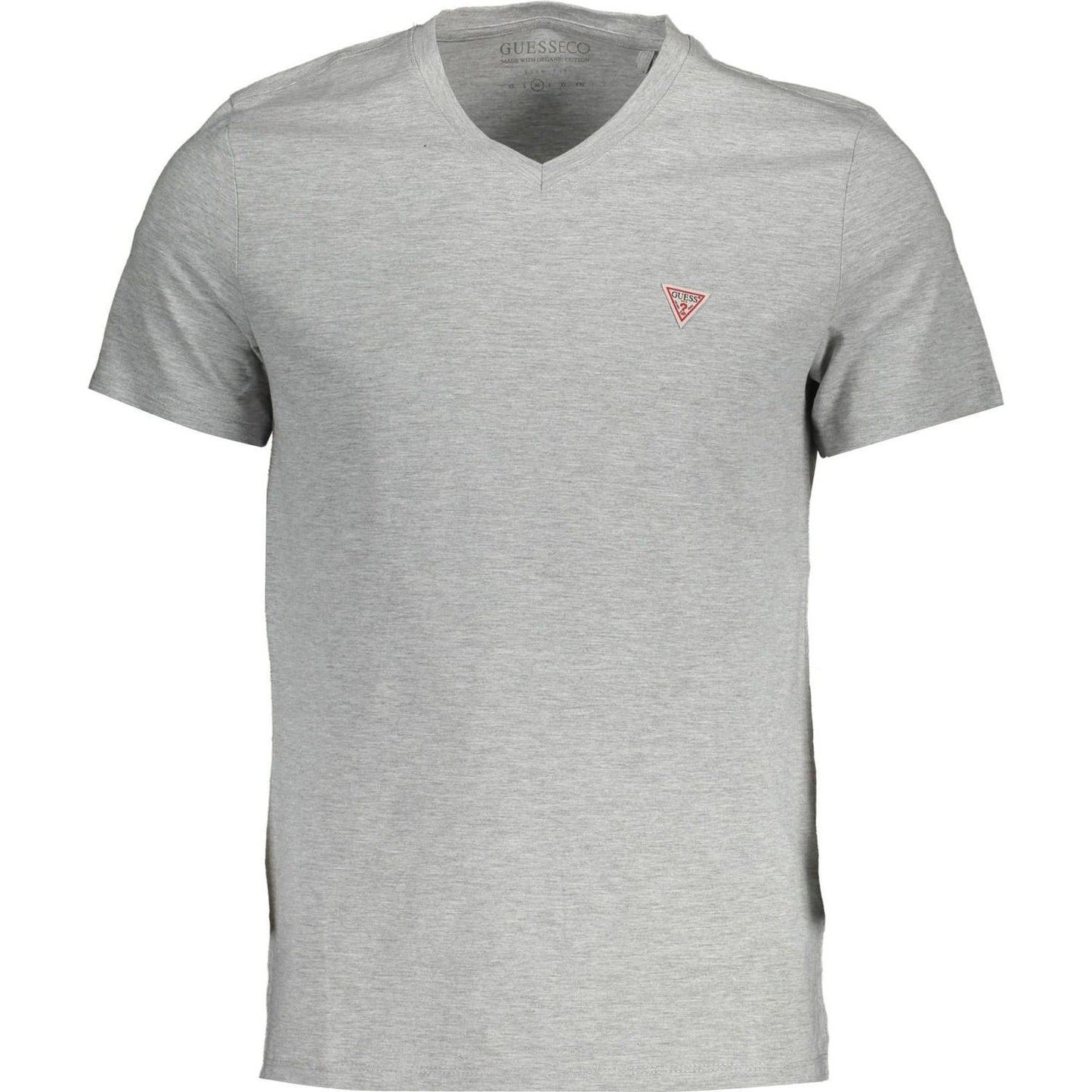 Guess Jeans Sleek Slim Fit V-Neck Tee in Gray sleek-slim-fit-v-neck-tee-in-gray