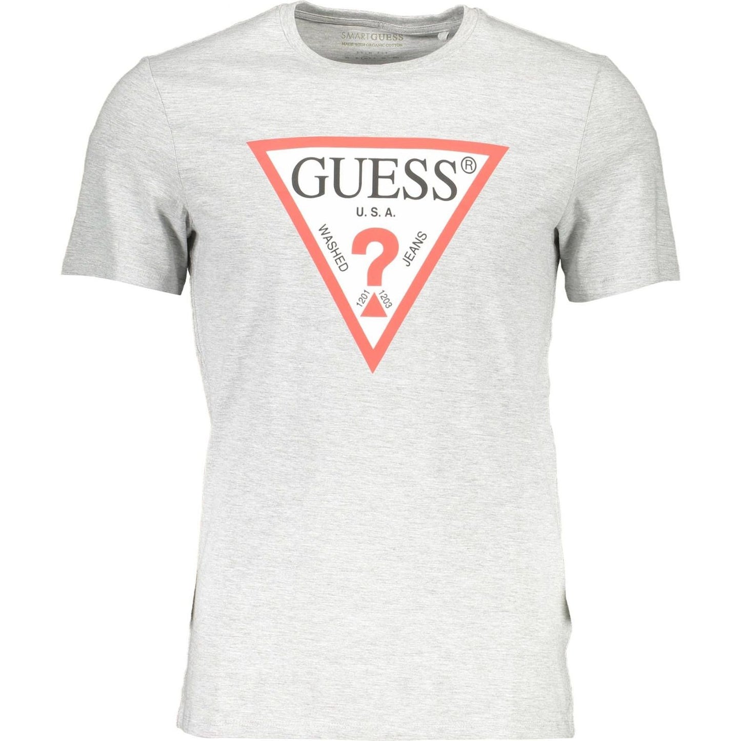 Guess Jeans Chic Gray Slim Fit Logo Tee chic-gray-slim-fit-logo-tee