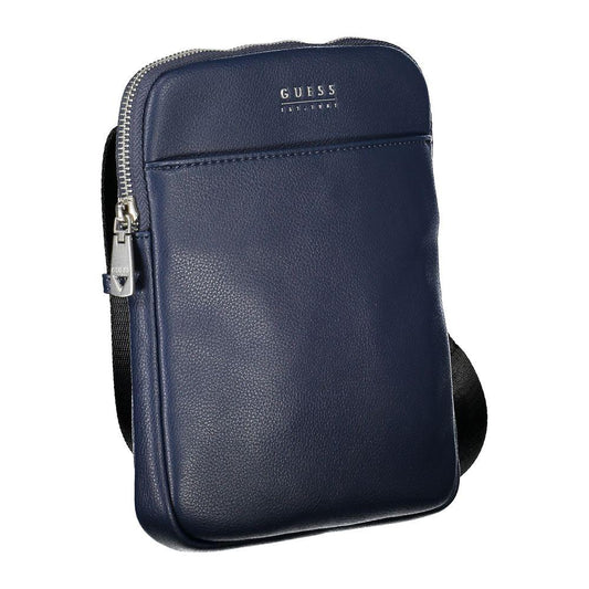 Guess Jeans | Sleek Blue Shoulder Bag with Ample Storage| McRichard Designer Brands   