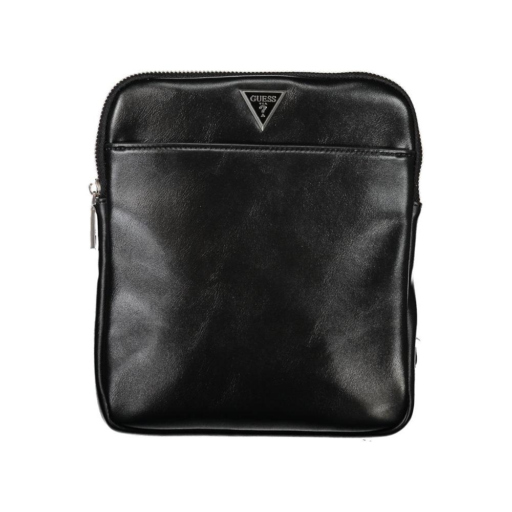 Guess Jeans Sleek Black Shoulder Bag with Adjustable Strap sleek-black-shoulder-bag-with-adjustable-strap-1