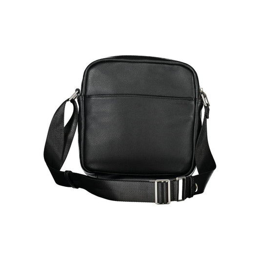 Guess Jeans | Sleek Black Polyethylene Shoulder Bag| McRichard Designer Brands   