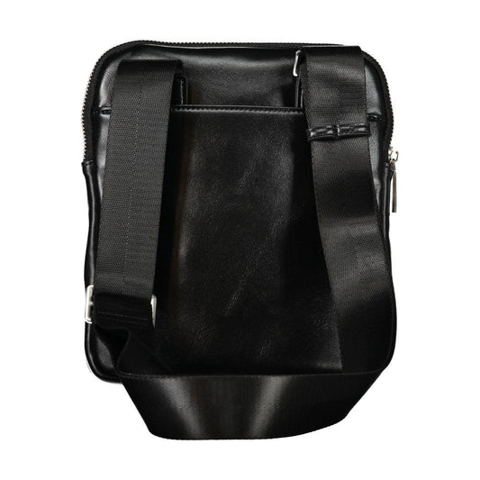 Guess Jeans | Sleek Black Shoulder Bag with Adjustable Strap| McRichard Designer Brands   