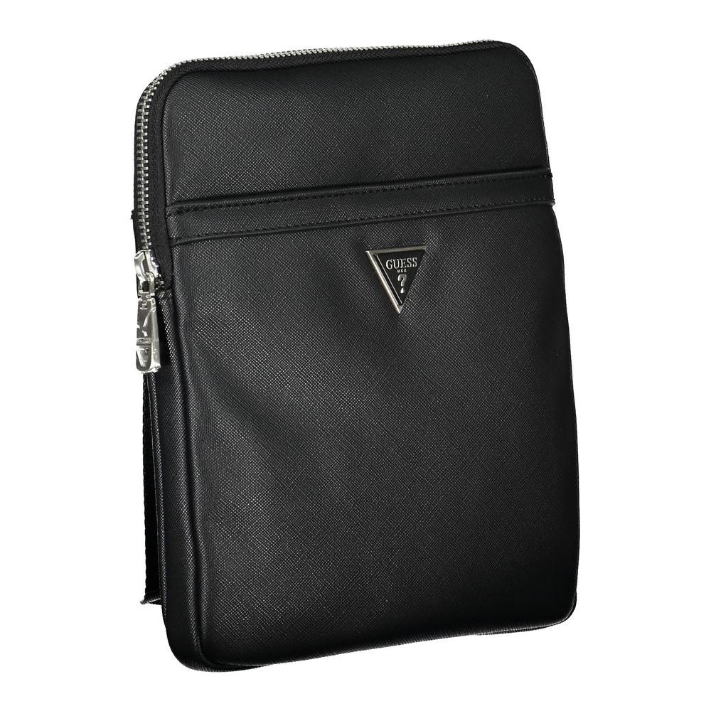 Guess Jeans Elegant Black Shoulder Bag with Practical Design elegant-black-shoulder-bag-with-practical-design