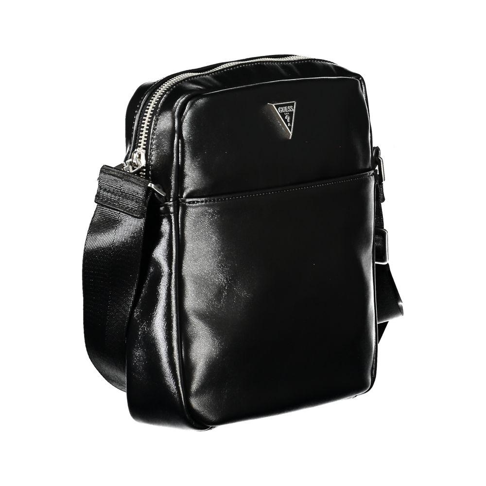 Guess Jeans Sleek Black Shoulder Bag with Ample Storage sleek-black-shoulder-bag-with-ample-storage