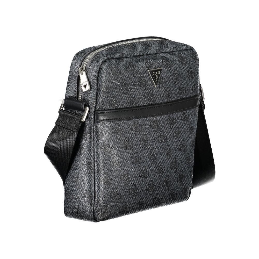 Guess Jeans Elegant Black Shoulder Bag with Contrasting Details elegant-black-shoulder-bag-with-contrasting-details-2