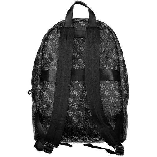 Guess Jeans | Sleek Urban Black Backpack for Everyday Chic| McRichard Designer Brands   