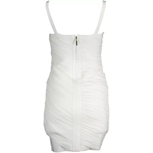 Marciano by Guess Elegant White Tank Dress with Zip Accent elegant-white-tank-dress-with-zip-accent