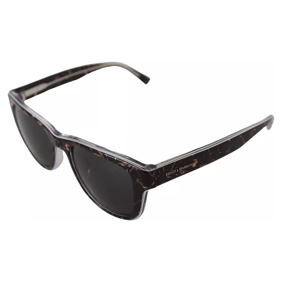 Black Plastic Full Rim Gray Mirror Lens DG4284-F Sunglasses