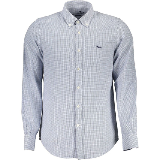 Harmont & Blaine | Elegant Light Blue Cotton Shirt for Men| McRichard Designer Brands   