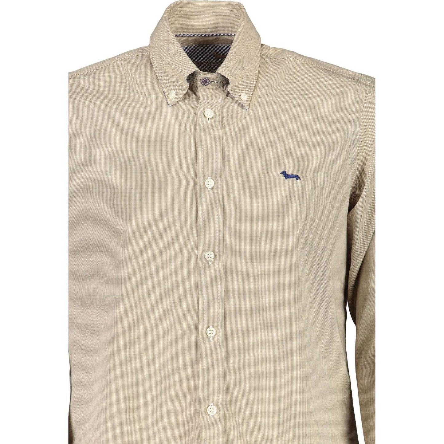 Harmont & Blaine Elegant Beige Organic Cotton Shirt elegant-beige-organic-cotton-shirt