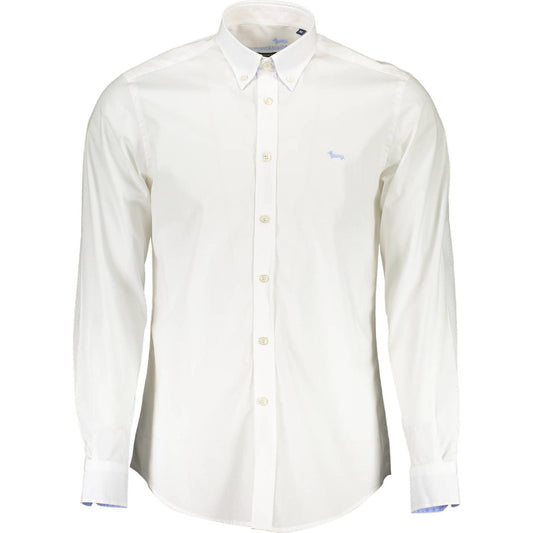Harmont & Blaine | Elegant Cotton Blend White Shirt for Men| McRichard Designer Brands   