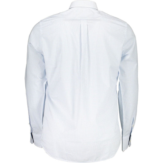Harmont & Blaine | Elegant White Cotton Long Sleeve Shirt| McRichard Designer Brands   