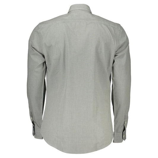 Harmont & Blaine | Elegant Green Slim Fit Long Sleeve Shirt| McRichard Designer Brands   