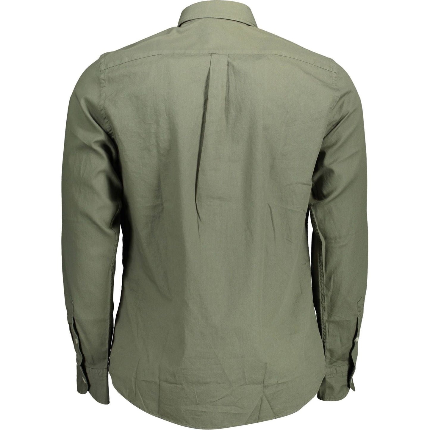 Harmont & Blaine | Elegant Green Long Sleeve Button-Down Shirt| McRichard Designer Brands   