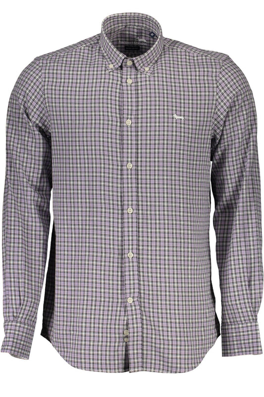 Harmont & Blaine Elegant Purple Cotton Long Sleeve Shirt elegant-purple-cotton-long-sleeve-shirt-1