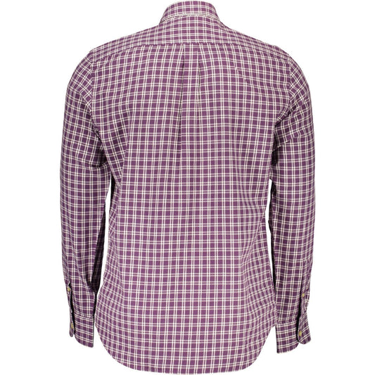 Harmont & Blaine Elegant Purple Cotton Long Sleeve Shirt elegant-purple-cotton-long-sleeve-shirt