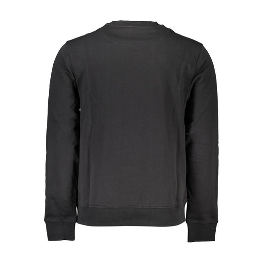 Sleek Black Long-Sleeved Crew Neck Sweatshirt
