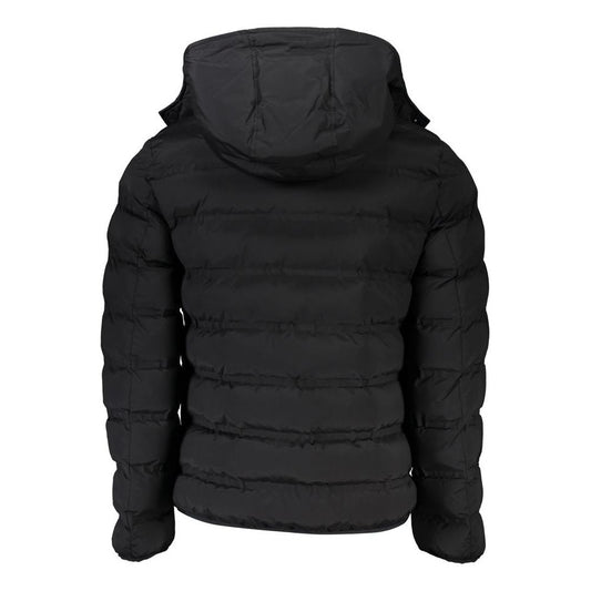 Harmont & Blaine | Sleek Black Long-Sleeved Designer Jacket| McRichard Designer Brands   