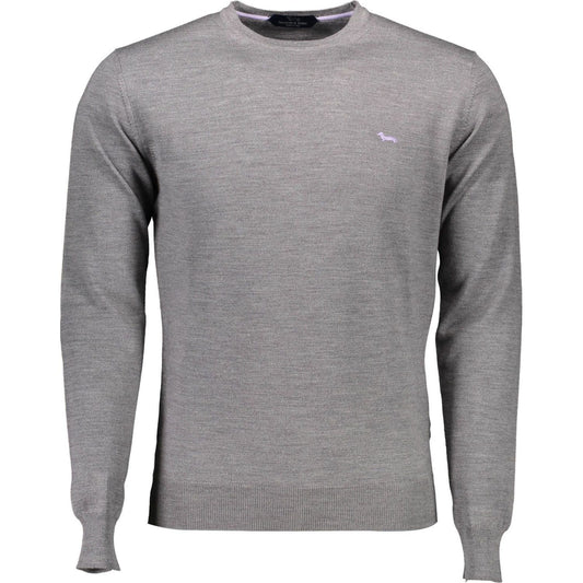 Harmont & Blaine | Elegant Gray Wool Sweater for Men| McRichard Designer Brands   