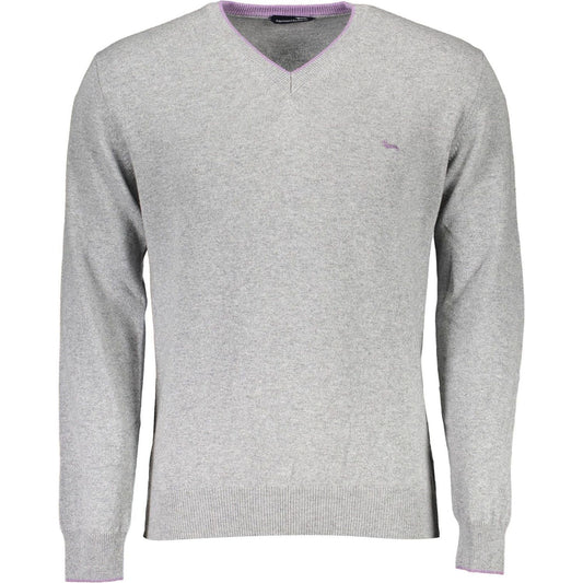 Harmont & Blaine | Elegant V-Neck Sweater with Contrasting Details| McRichard Designer Brands   