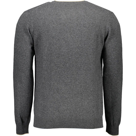 Harmont & Blaine | Elegant V-Neck Sweater with Contrast Details| McRichard Designer Brands   