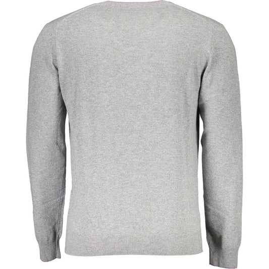 Harmont & Blaine | Elegant V-Neck Sweater with Contrasting Details| McRichard Designer Brands   