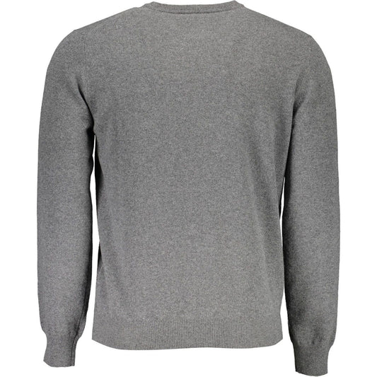Harmont & Blaine | Elegant Gray Wool-Cashmere Men's Sweater| McRichard Designer Brands   