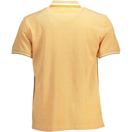 Vibrant Orange Regular Fit Polo Shirt with Logo