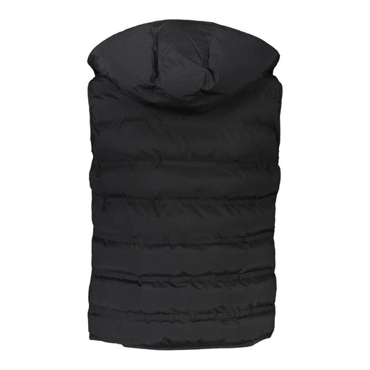 Harmont & Blaine Sleeveless Hooded Black Jacket sleeveless-hooded-black-jacket
