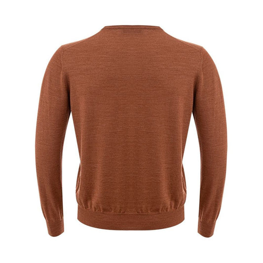 Gran Sasso Elegant Woolen Men's Brown Sweater elegant-woolen-mens-brown-sweater