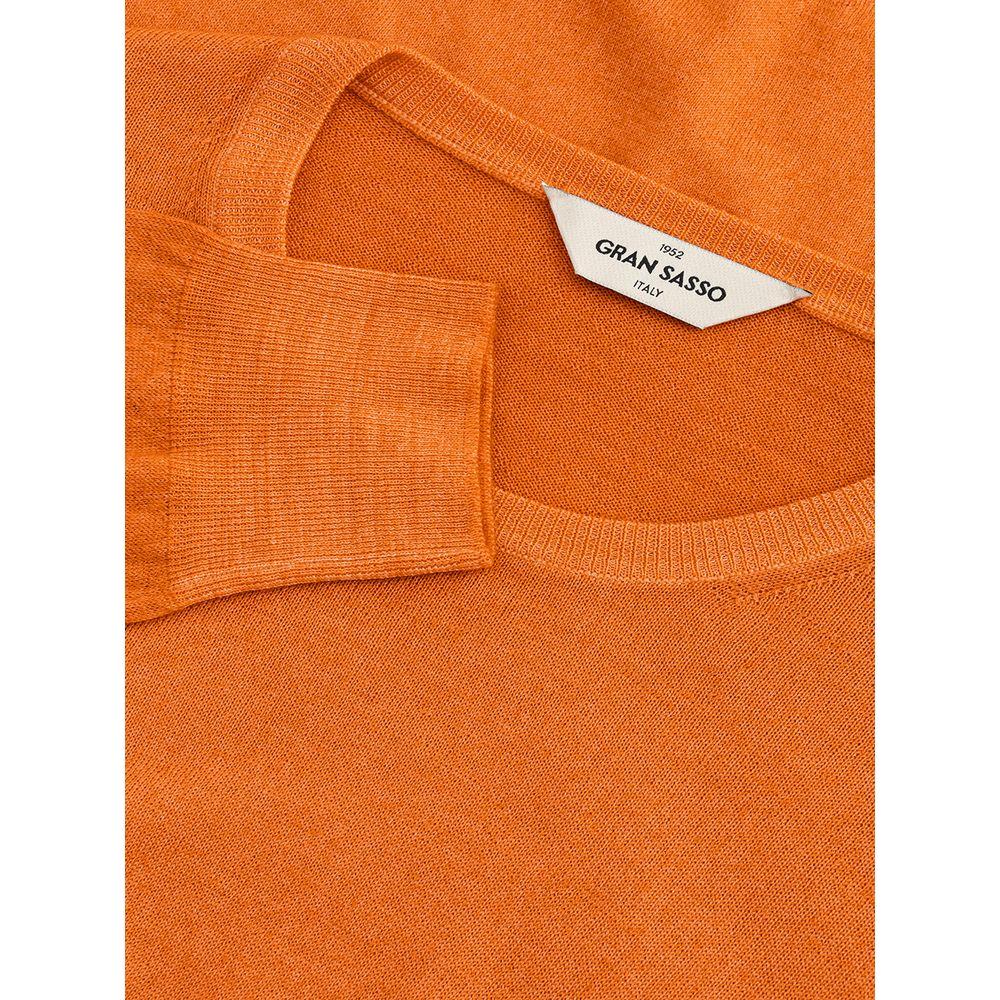 Gran Sasso Orange Wool Sweater elegant-wool-orange-sweater-for-men