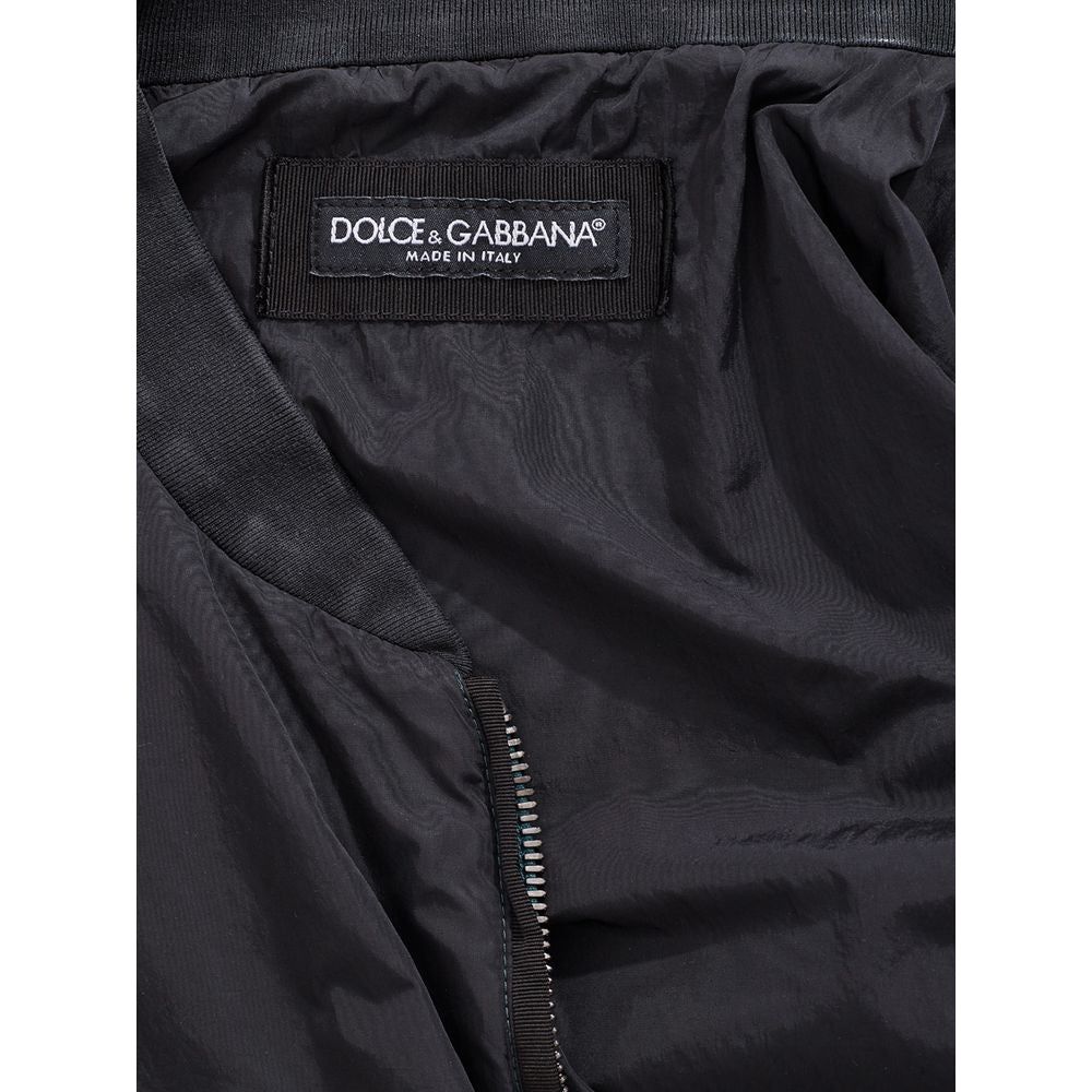 Dolce & Gabbana Elegant Black Polyamide Jacket sleek-polyamide-black-jacket