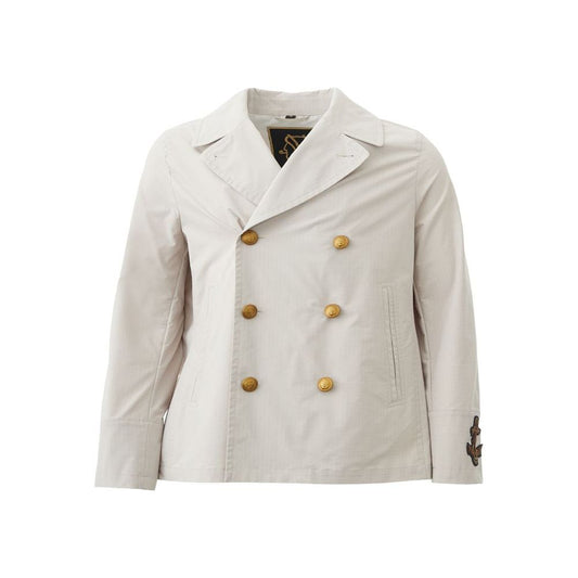 Sealup Pristine White Polyester Jacket elegant-white-polyester-sealup-jacket