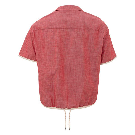 Armani Exchange Sleek Crimson Cotton Shirt for Men sleek-crimson-cotton-shirt-for-men