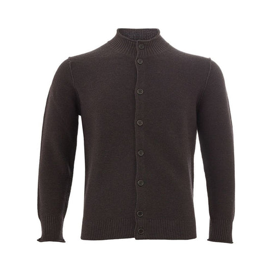 KANGRA Elegant Wool Brown Cardigan for Men elegant-brown-wool-cardigan-for-men