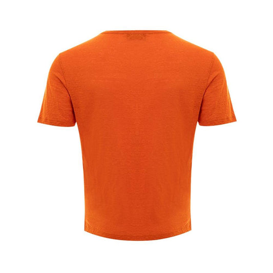 Gran Sasso Sleek Orange Linen Tee Sophistication sleek-orange-linen-tee-sophistication