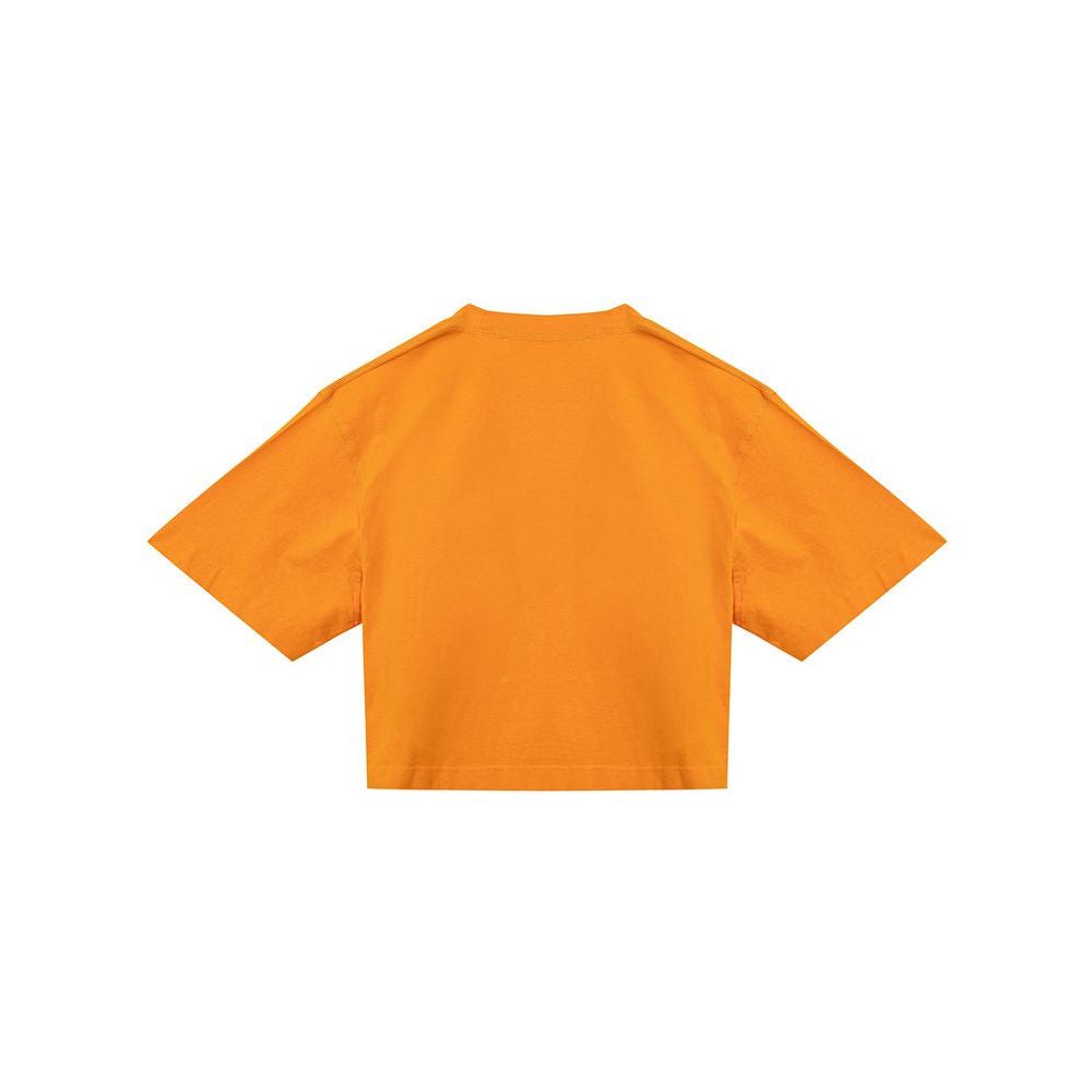 Off-White Orange Cotton Statement Top for Women radiant-orange-cotton-tee-for-trendsetters