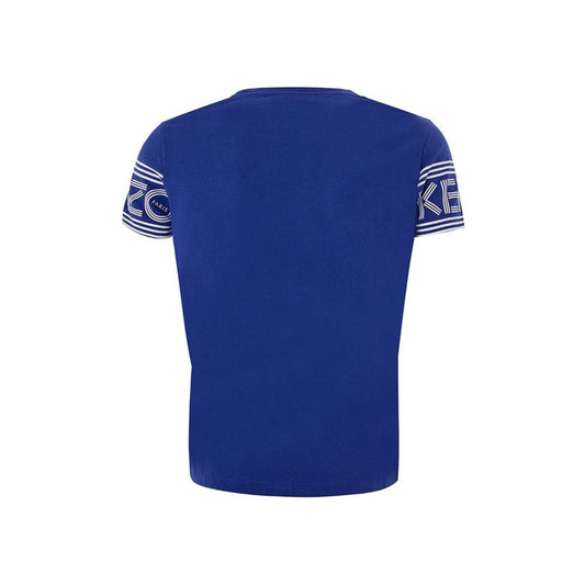 Chic Blue Cotton Tee for Stylish Comfort