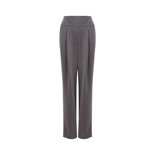 Lardini Elegant Gray Wool Trousers for Women elegant-gray-wool-trousers-for-women