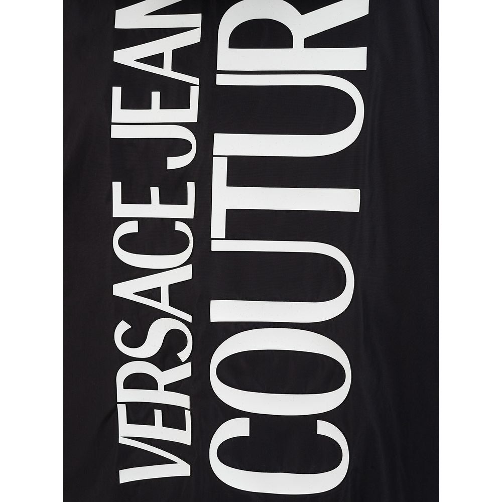 Versace Jeans Sleek Black Versace Polyamide Jacket sleek-black-polyamide-designer-jacket