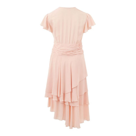 优雅的粉色醋酸纤维连衣裙