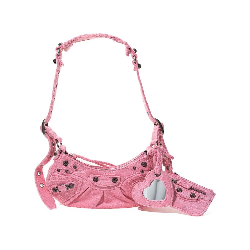 Balenciaga Elegant Cotton Candy Pink Tote for Sophisticated Style elegant-pink-cotton-handbag