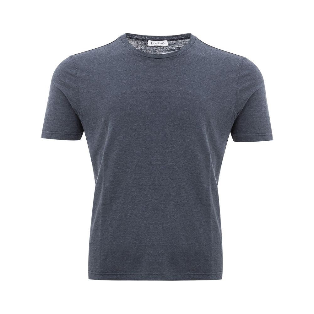Gran Sasso Gran Sasso Elegant Gray Cotton T-Shirt gran-sasso-elite-gray-cotton-t-shirt
