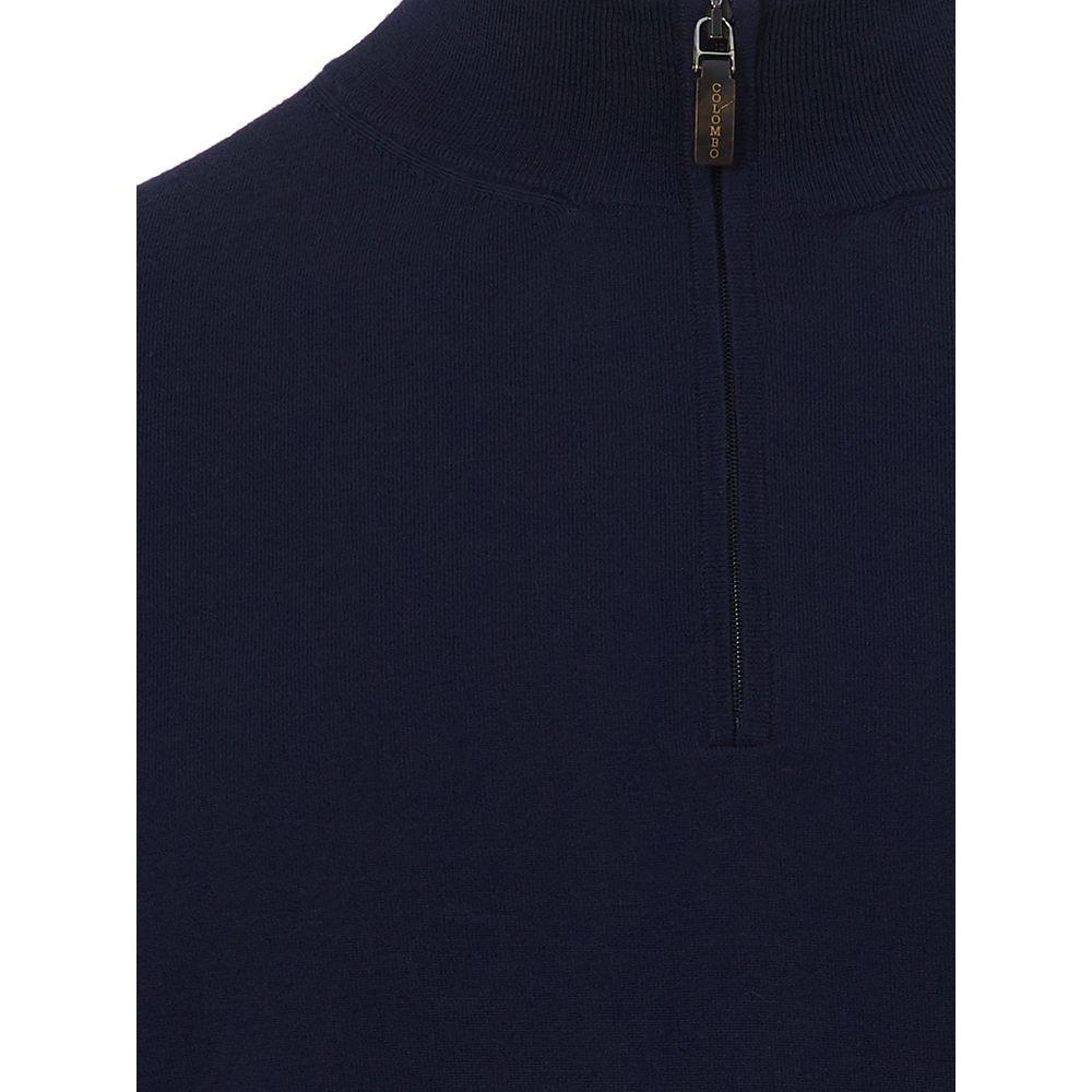 Colombo Sophisticated Azure Cashmere Sweater exquisite-azure-cashmere-sweater-for-men
