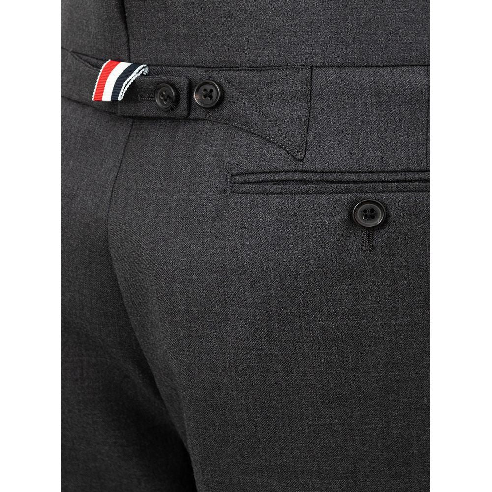 Thom Browne Elegant Wool Shorts in Classic Gray gray-wool-short