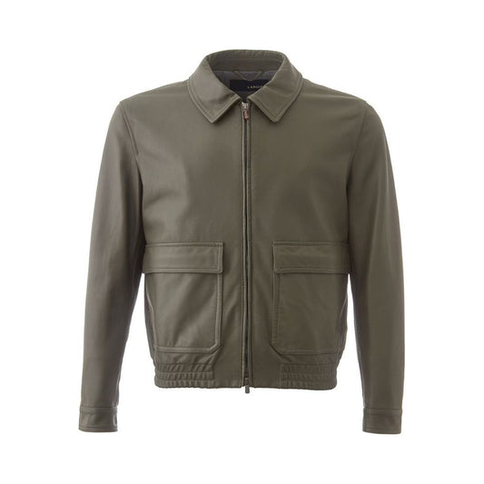 Lardini Green Leather Jacket green-leather-jacket