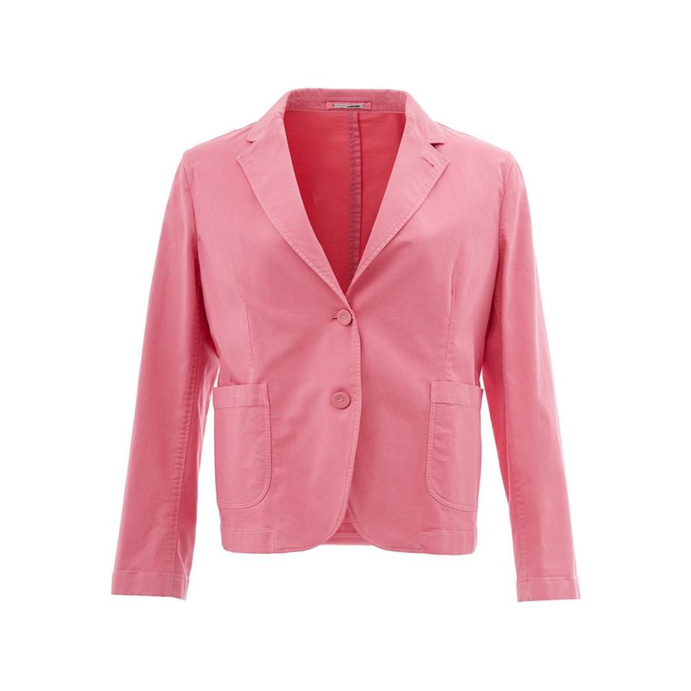 Lardini Elegant Pink Cotton Jacket for Her elegant-cotton-pink-jacket
